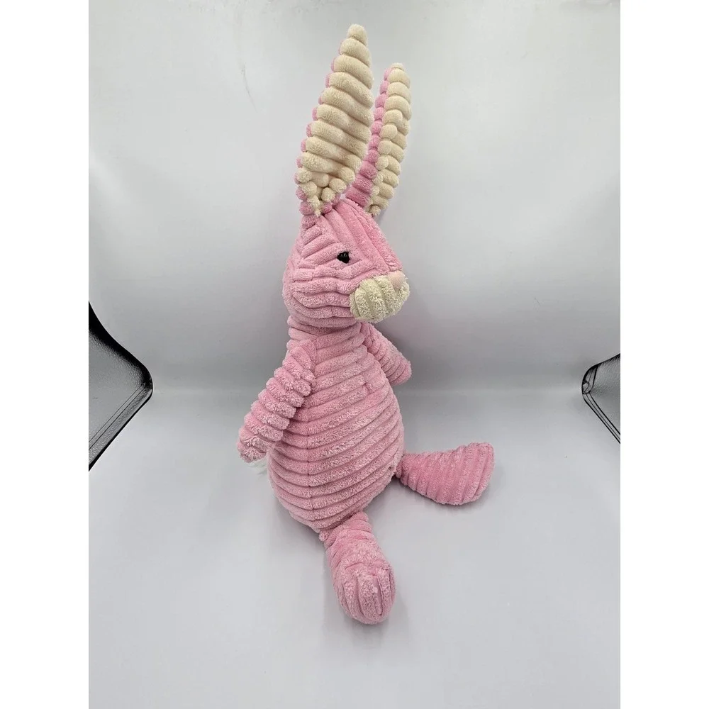 JELLYCAT Medium Cordy Roy Bunny Hare Plush Stuffed Animal Pink & Cream